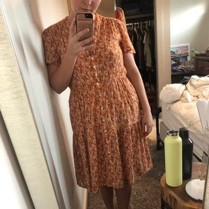 Xirena orange floral dress S
